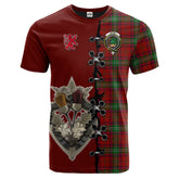 Seton Tartan T-shirt - Lion Rampant And Celtic Thistle Style